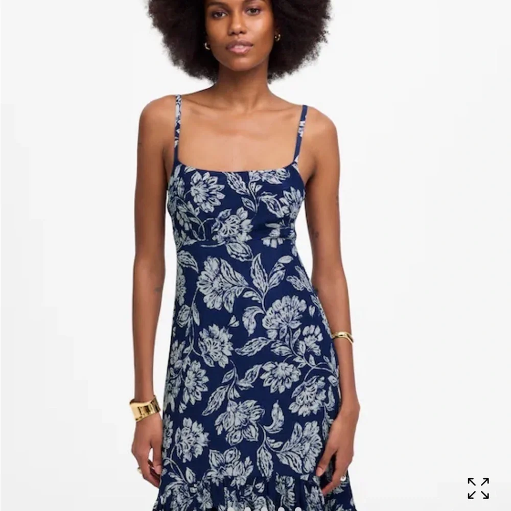 Madewell Textured Maxi Slip Dress in Floral